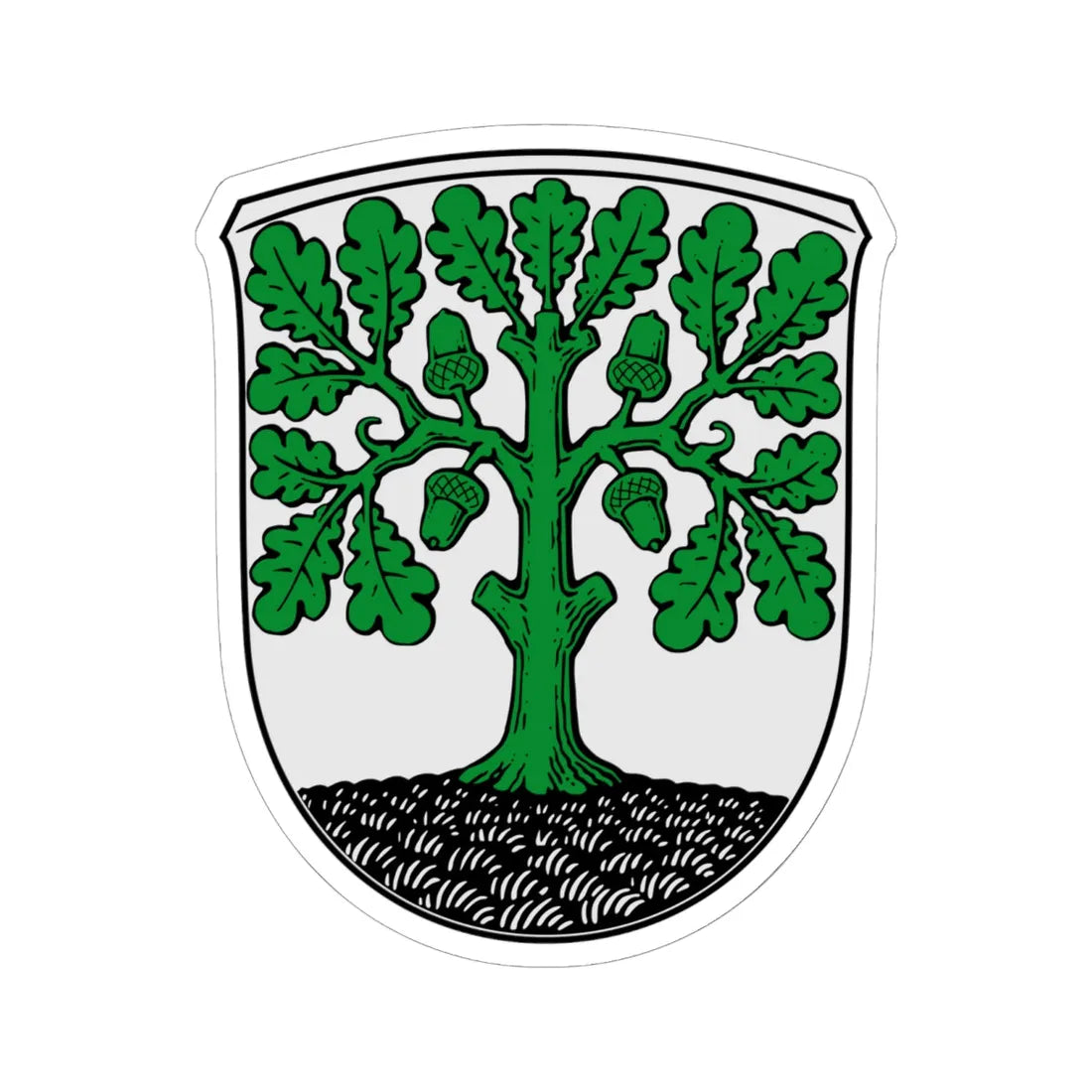 DEU Obernhain COA (Germany) (Coat of Arms) STICKER Vinyl Kiss-Cut Decal 6 Inch White - The Sticker Space