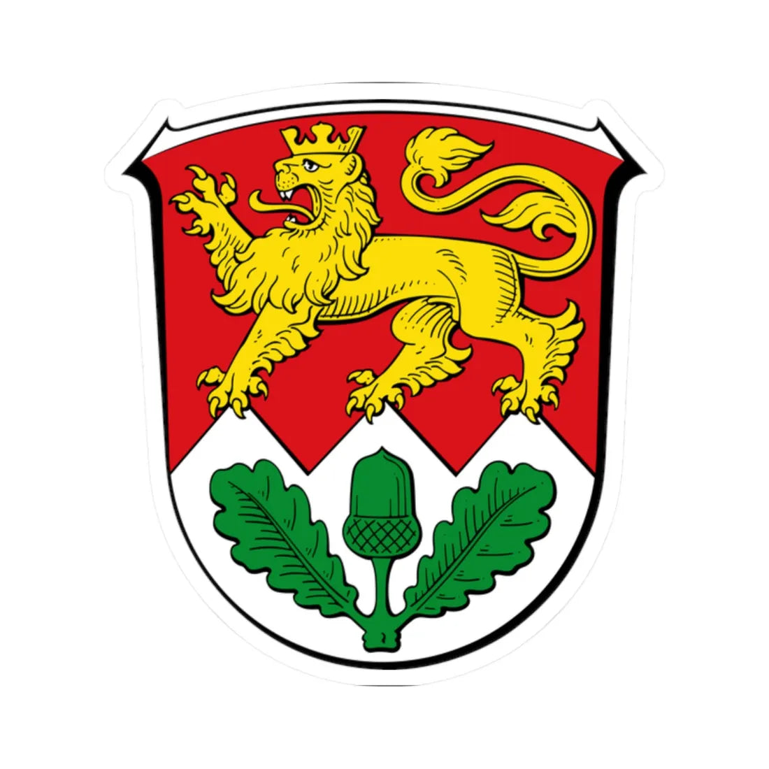 DEU Obertshausen COA (Germany) (Coat of Arms) STICKER Vinyl Kiss-Cut Decal 2 Inch White - The Sticker Space