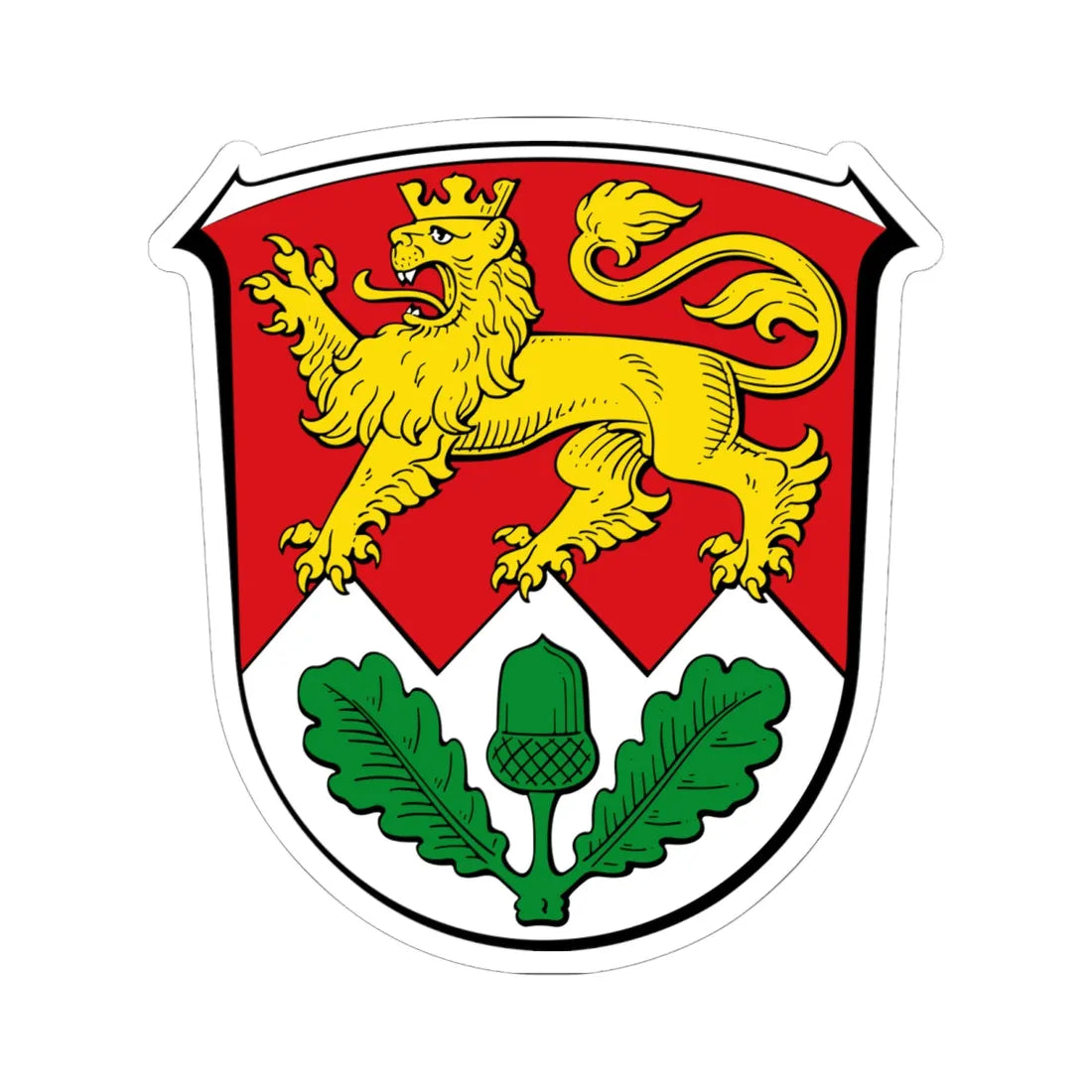 DEU Obertshausen COA (Germany) (Coat of Arms) STICKER Vinyl Kiss-Cut Decal 6 Inch White - The Sticker Space