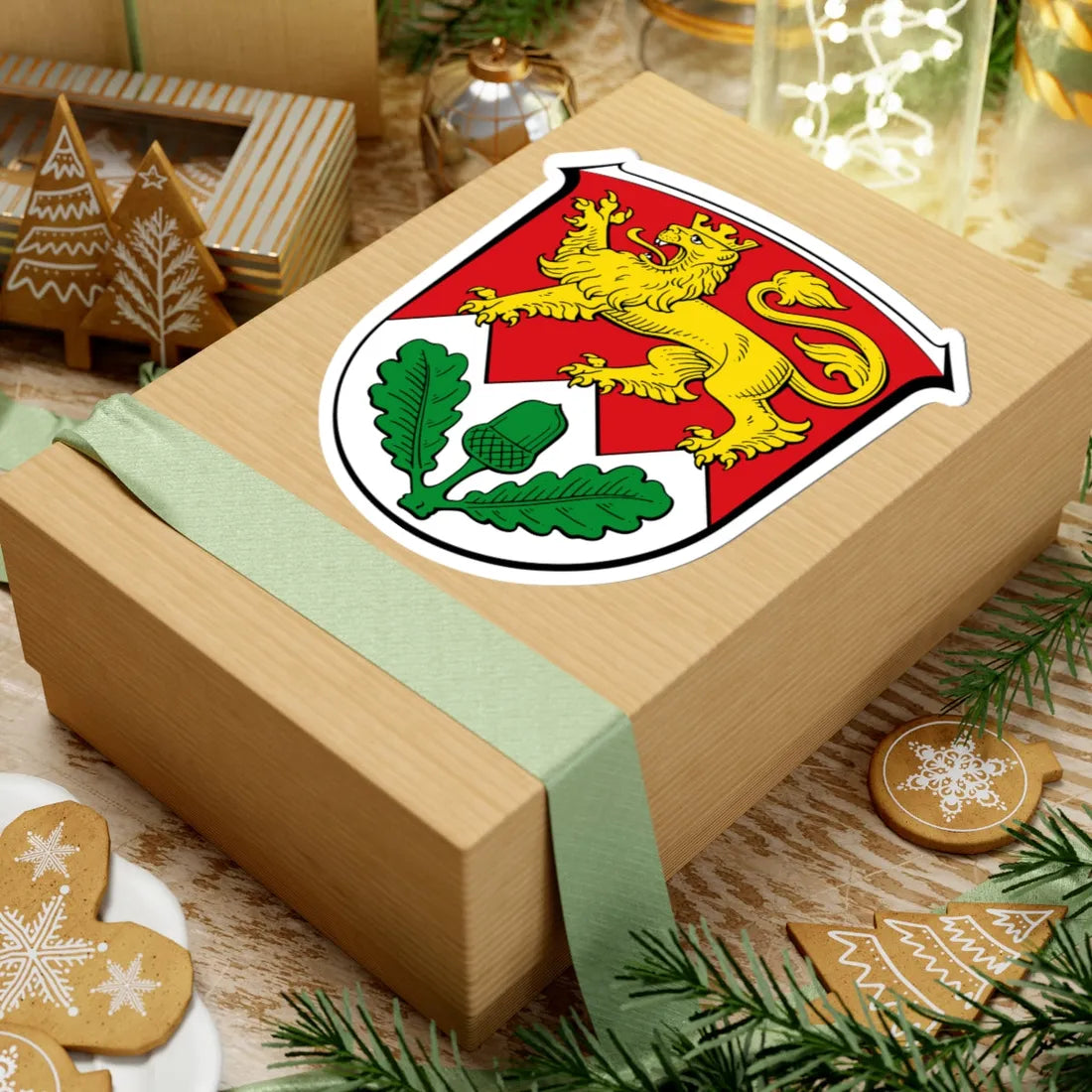 DEU Obertshausen COA (Germany) (Coat of Arms) STICKER Vinyl Kiss-Cut Decal - The Sticker Space