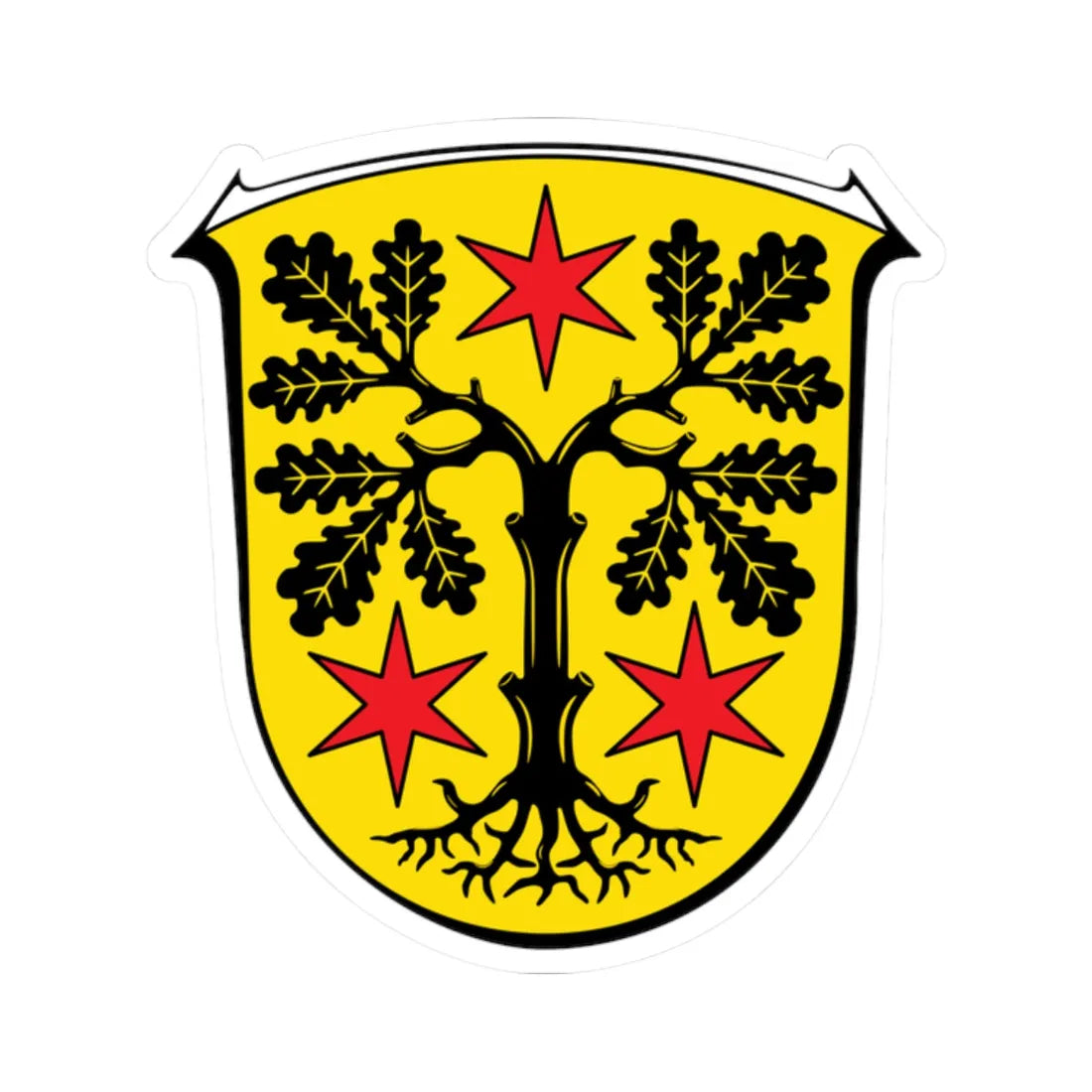DEU Odenwaldkreis COA (Germany) (Coat of Arms) STICKER Vinyl Kiss-Cut Decal 2 Inch White - The Sticker Space