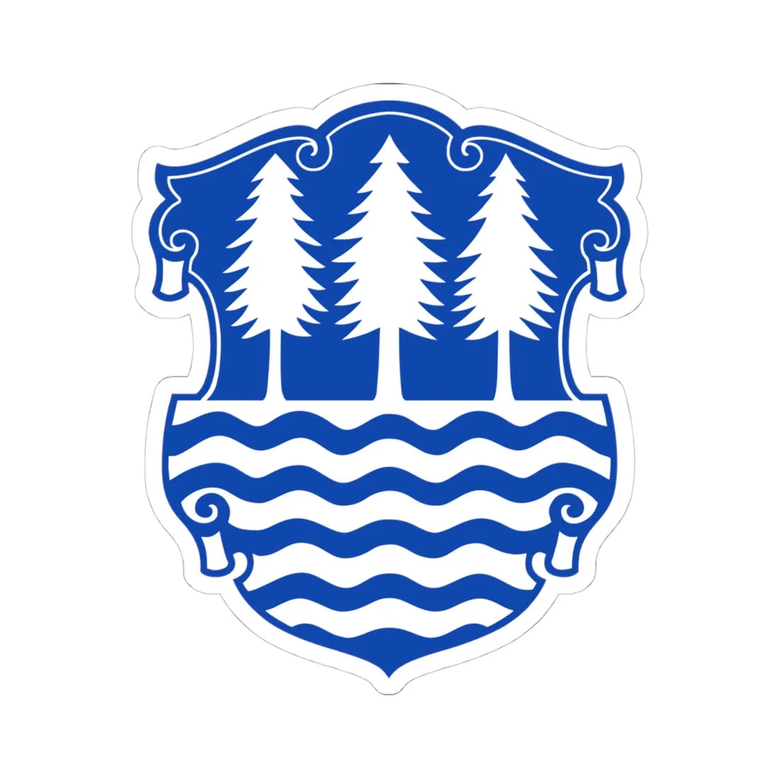 DEU Olbernhau COA (Germany) (Coat of Arms) STICKER Vinyl Kiss-Cut Decal 4 Inch White - The Sticker Space