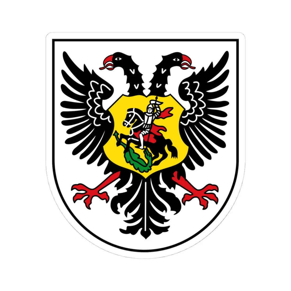 DEU Ortenaukreis COA (Germany) (Coat of Arms) STICKER Vinyl Kiss-Cut Decal 4 Inch White - The Sticker Space