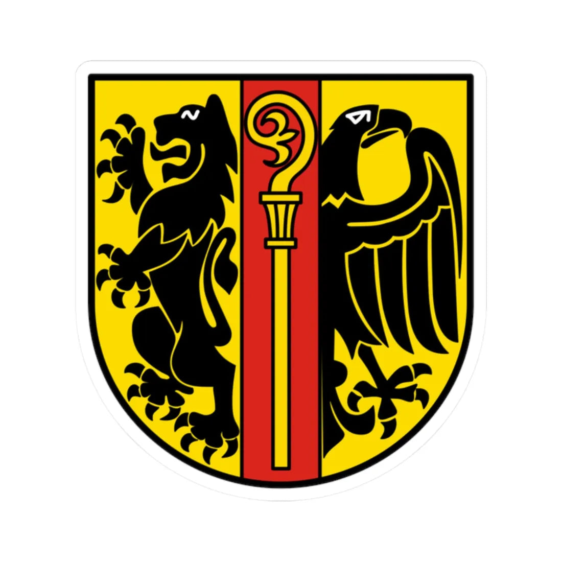 DEU Ostalbkreis COA (Germany) (Coat of Arms) STICKER Vinyl Kiss-Cut Decal 2 Inch White - The Sticker Space