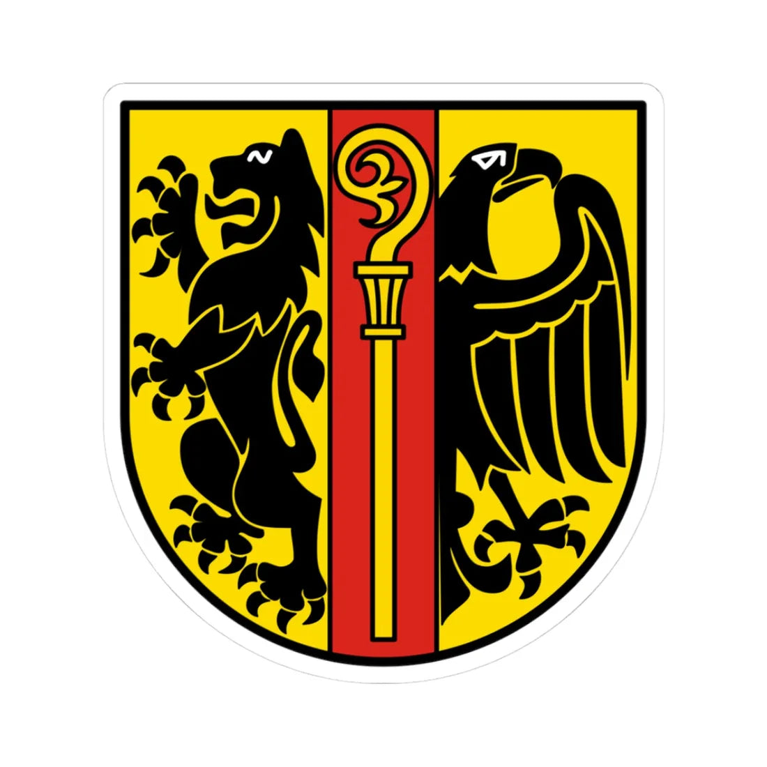 DEU Ostalbkreis COA (Germany) (Coat of Arms) STICKER Vinyl Kiss-Cut Decal 3 Inch White - The Sticker Space