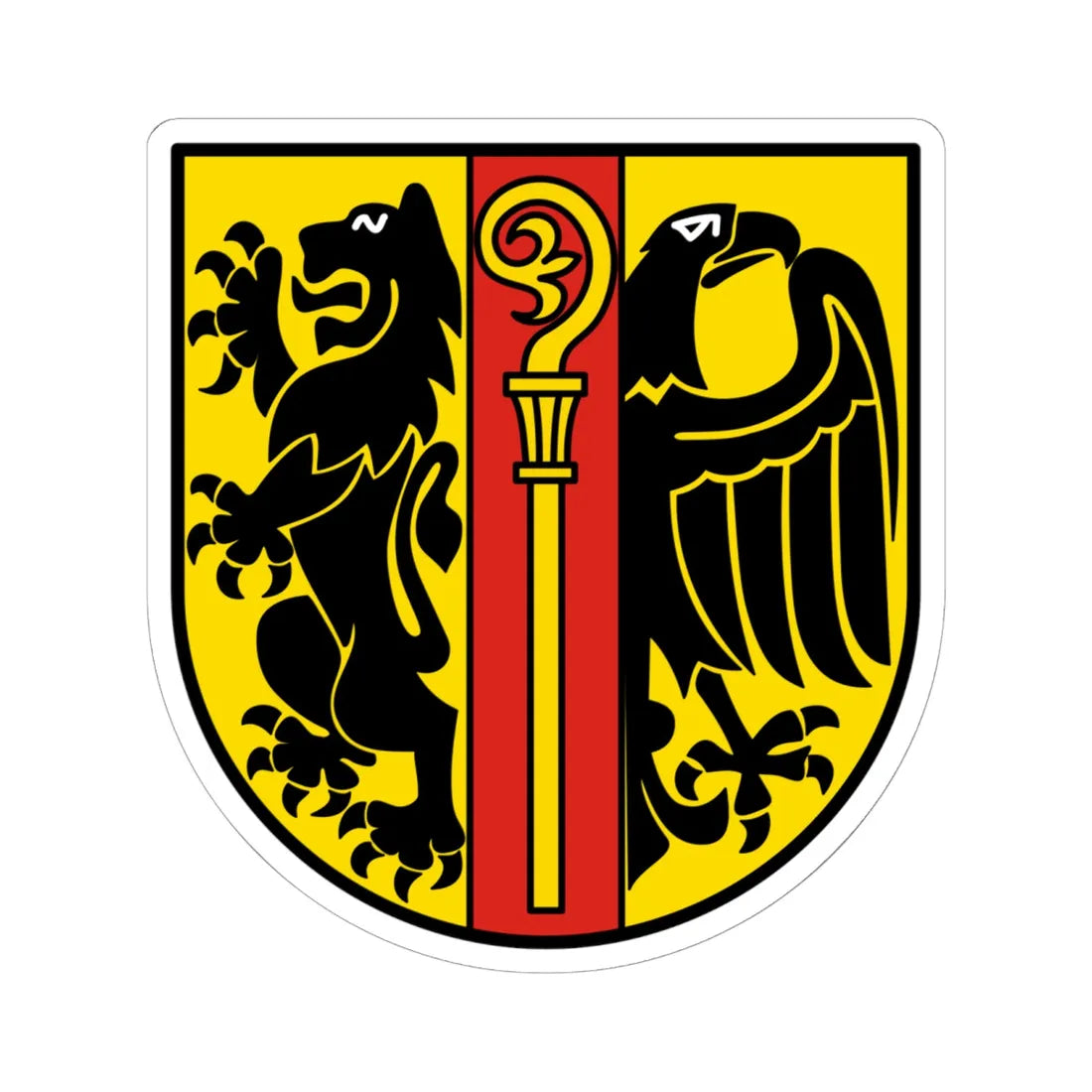DEU Ostalbkreis COA (Germany) (Coat of Arms) STICKER Vinyl Kiss-Cut Decal 6 Inch White - The Sticker Space