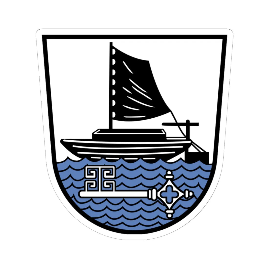 DEU Osterholz COA (Germany) (Coat of Arms) STICKER Vinyl Kiss-Cut Decal 6 Inch White - The Sticker Space