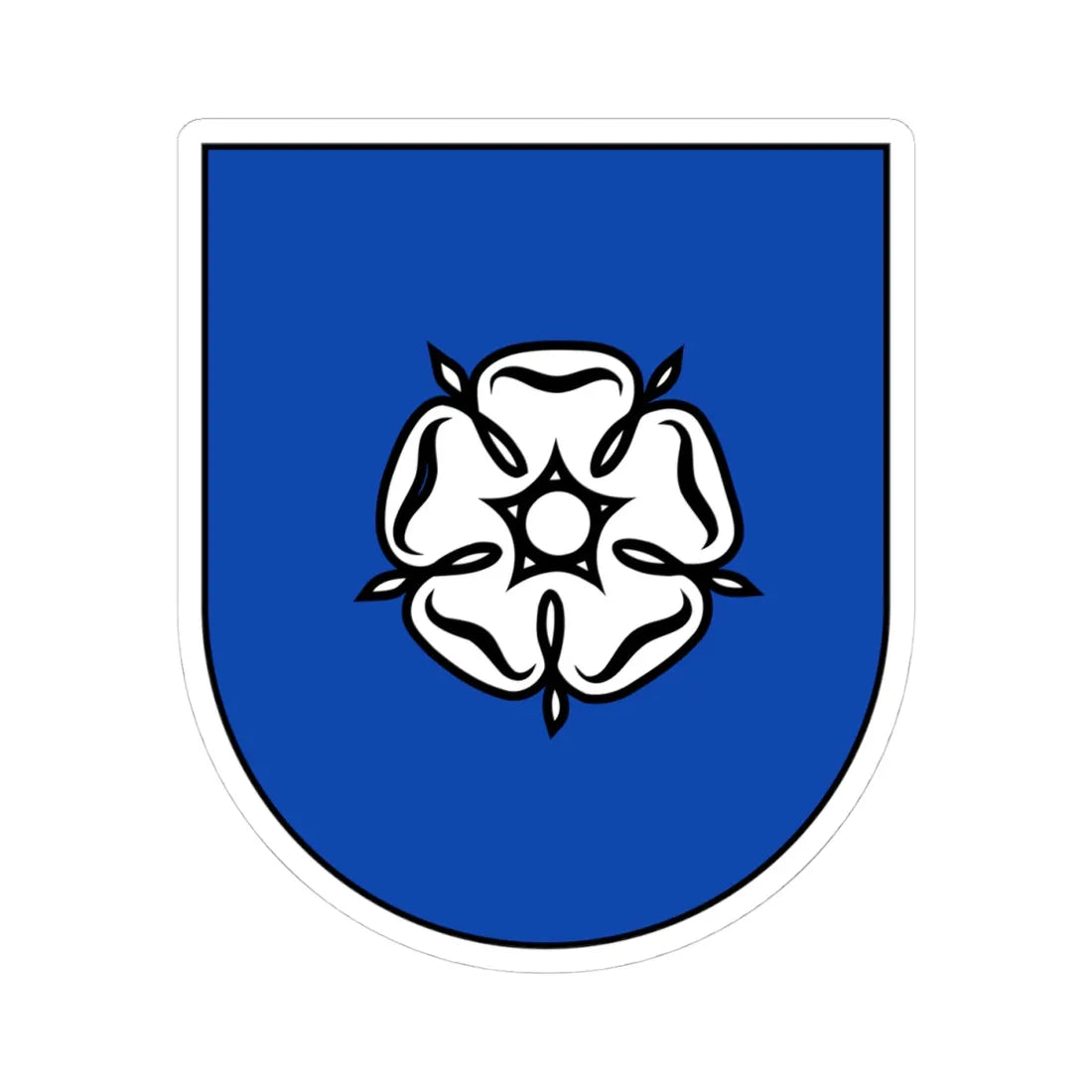 DEU Ottweiler 1975 COA (Germany) (Coat of Arms) STICKER Vinyl Kiss-Cut Decal 4 Inch White - The Sticker Space