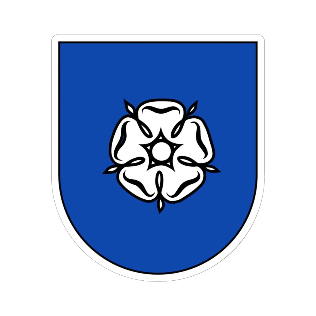DEU Ottweiler 1975 COA (Germany) (Coat of Arms) STICKER Vinyl Kiss-Cut Decal 6 Inch White - The Sticker Space