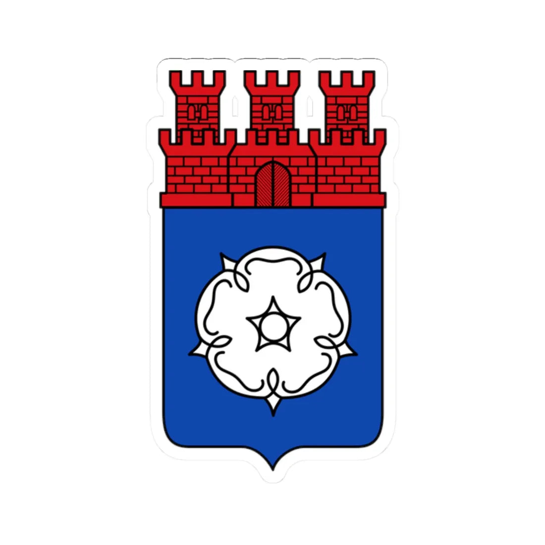 DEU Ottweiler COA (Germany) (Coat of Arms) STICKER Vinyl Kiss-Cut Decal 2 Inch White - The Sticker Space