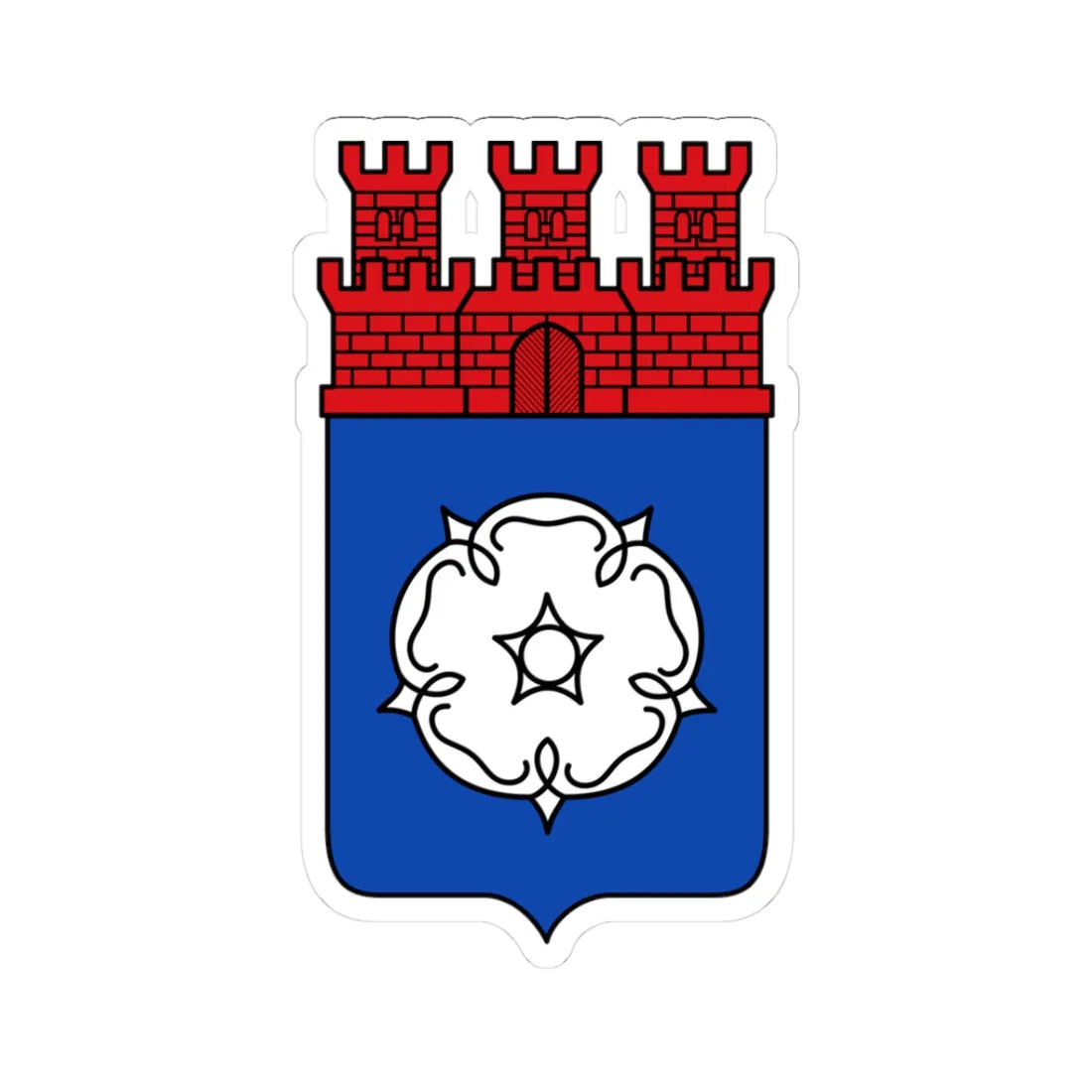 DEU Ottweiler COA (Germany) (Coat of Arms) STICKER Vinyl Kiss-Cut Decal 3 Inch White - The Sticker Space