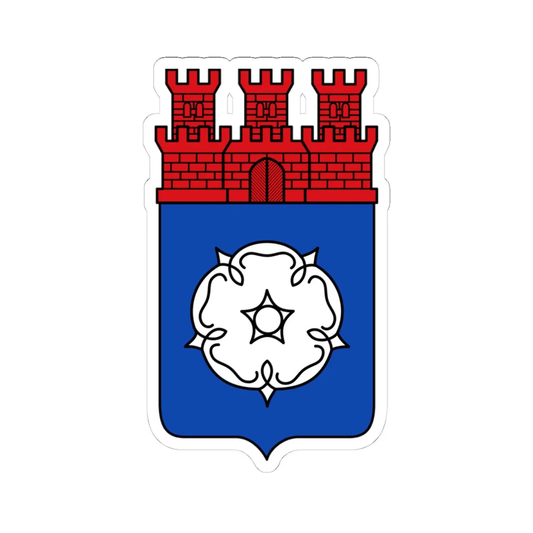 DEU Ottweiler COA (Germany) (Coat of Arms) STICKER Vinyl Kiss-Cut Decal 4 Inch White - The Sticker Space