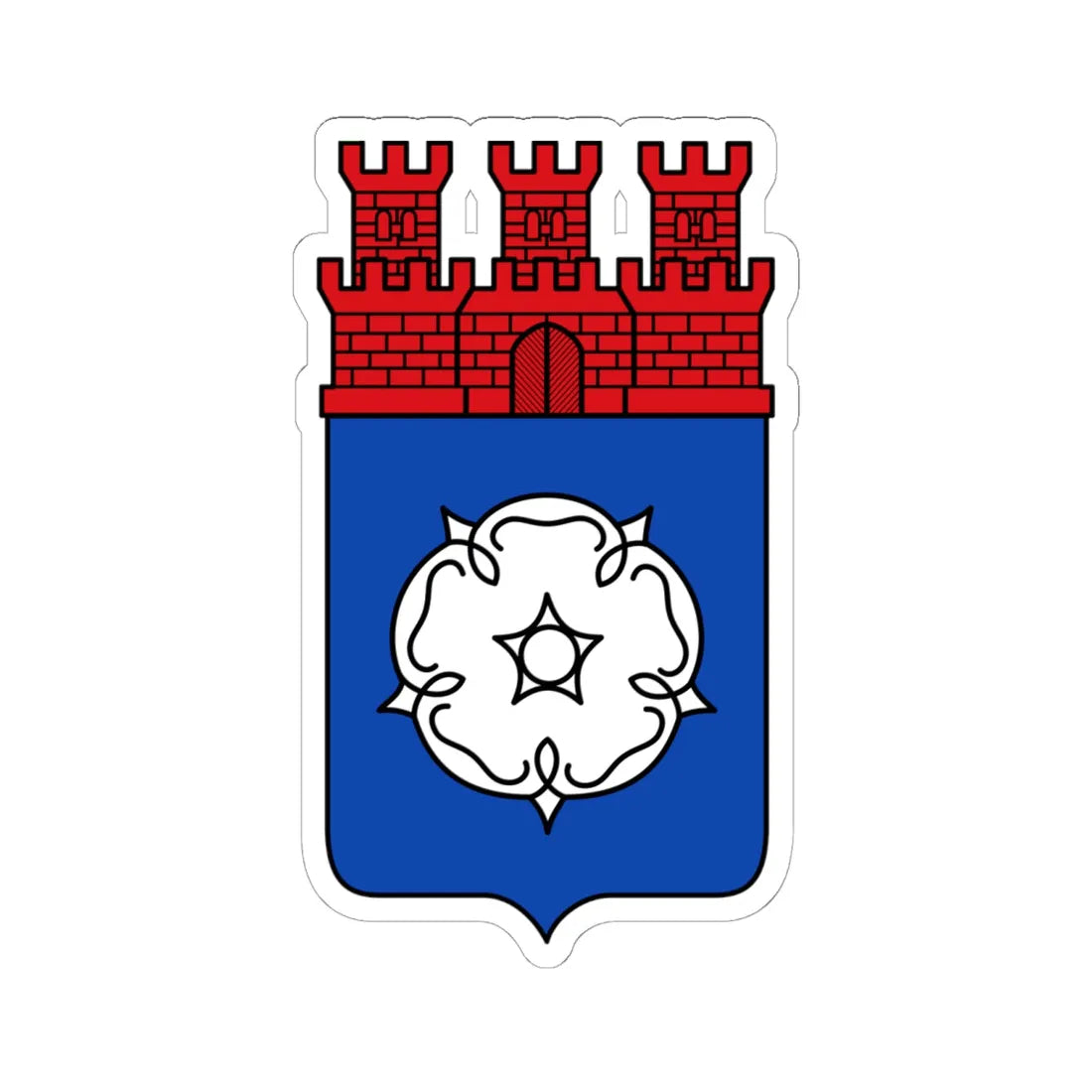 DEU Ottweiler COA (Germany) (Coat of Arms) STICKER Vinyl Kiss-Cut Decal 6 Inch White - The Sticker Space