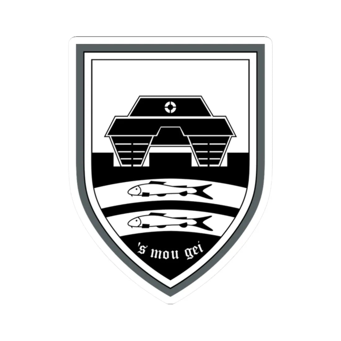 DEU Panzerbataillon 104 CoA (Germany) (Coat of Arms) STICKER Vinyl Kiss-Cut Decal 2 Inch White - The Sticker Space