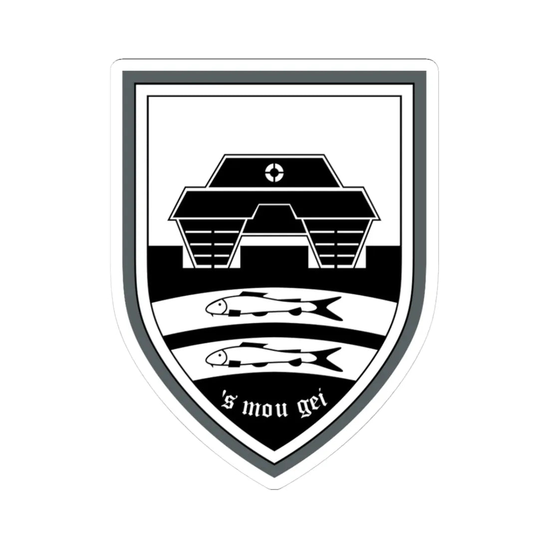 DEU Panzerbataillon 104 CoA (Germany) (Coat of Arms) STICKER Vinyl Kiss-Cut Decal 3 Inch White - The Sticker Space