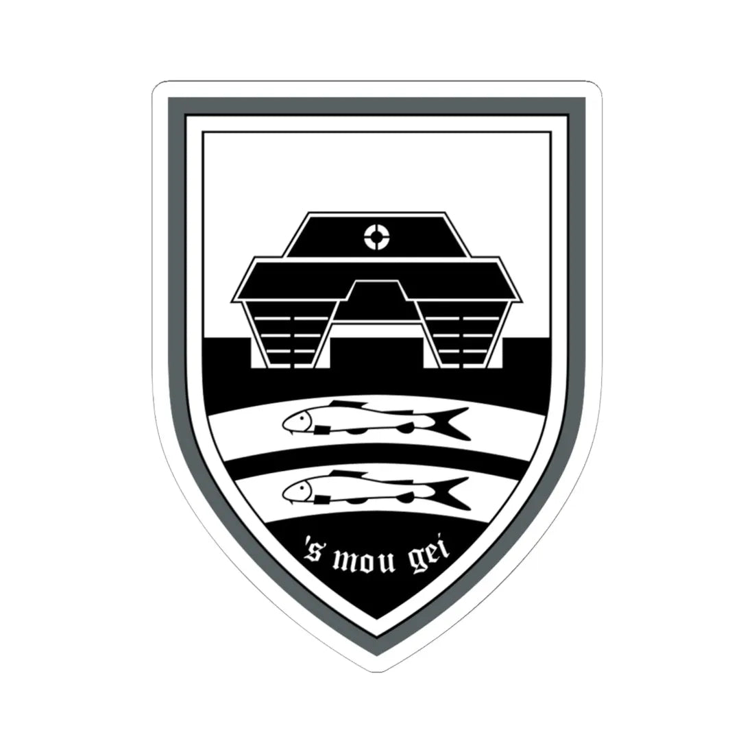 DEU Panzerbataillon 104 CoA (Germany) (Coat of Arms) STICKER Vinyl Kiss-Cut Decal 6 Inch White - The Sticker Space