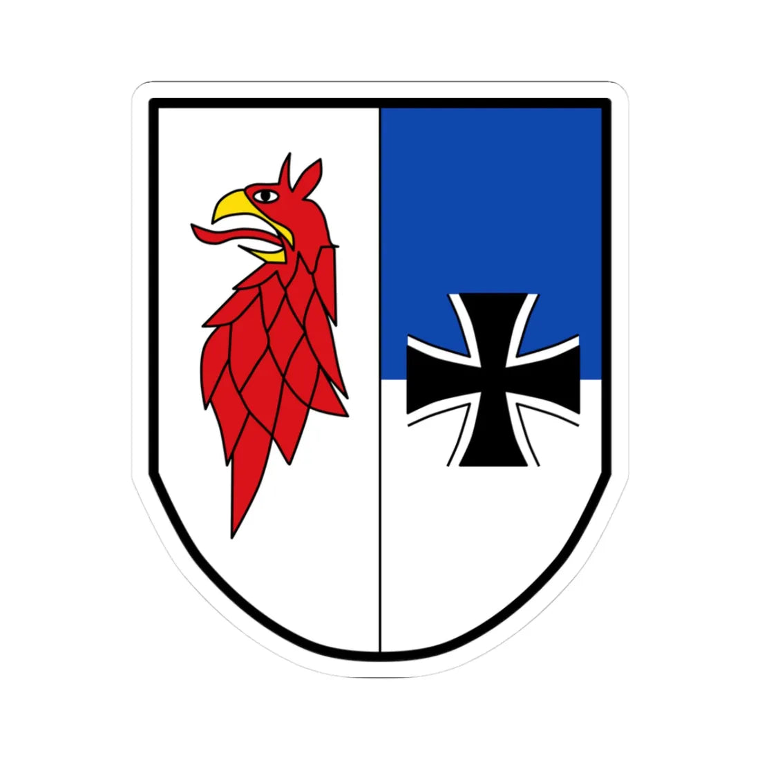 DEU Panzerbataillon 413 COA (Germany) (Coat of Arms) STICKER Vinyl Kiss-Cut Decal 3 Inch White - The Sticker Space