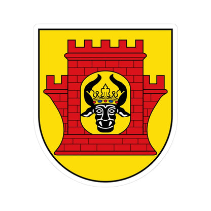 DEU Plau am See COA (Germany) (Coat of Arms) STICKER Vinyl Kiss-Cut Decal 3 Inch White - The Sticker Space