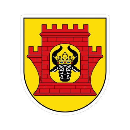 DEU Plau am See COA (Germany) (Coat of Arms) STICKER Vinyl Kiss-Cut Decal 4 Inch White - The Sticker Space