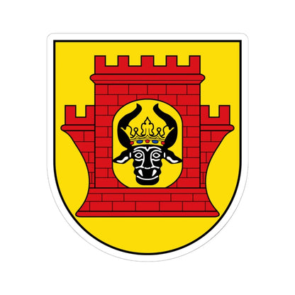 DEU Plau am See COA (Germany) (Coat of Arms) STICKER Vinyl Kiss-Cut Decal 6 Inch White - The Sticker Space
