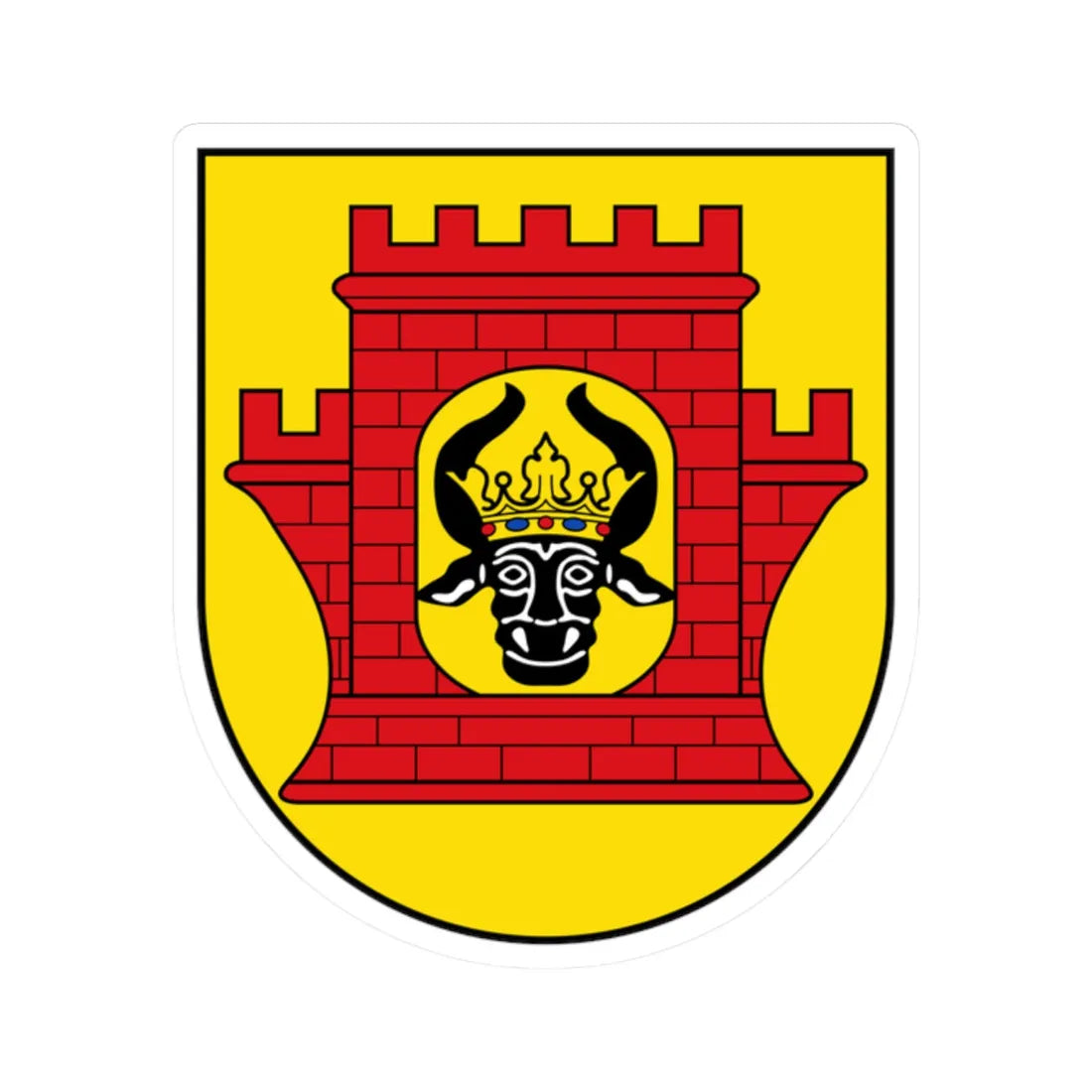 DEU Plau am See COA (Germany) (Coat of Arms) STICKER Vinyl Kiss-Cut Decal - The Sticker Space