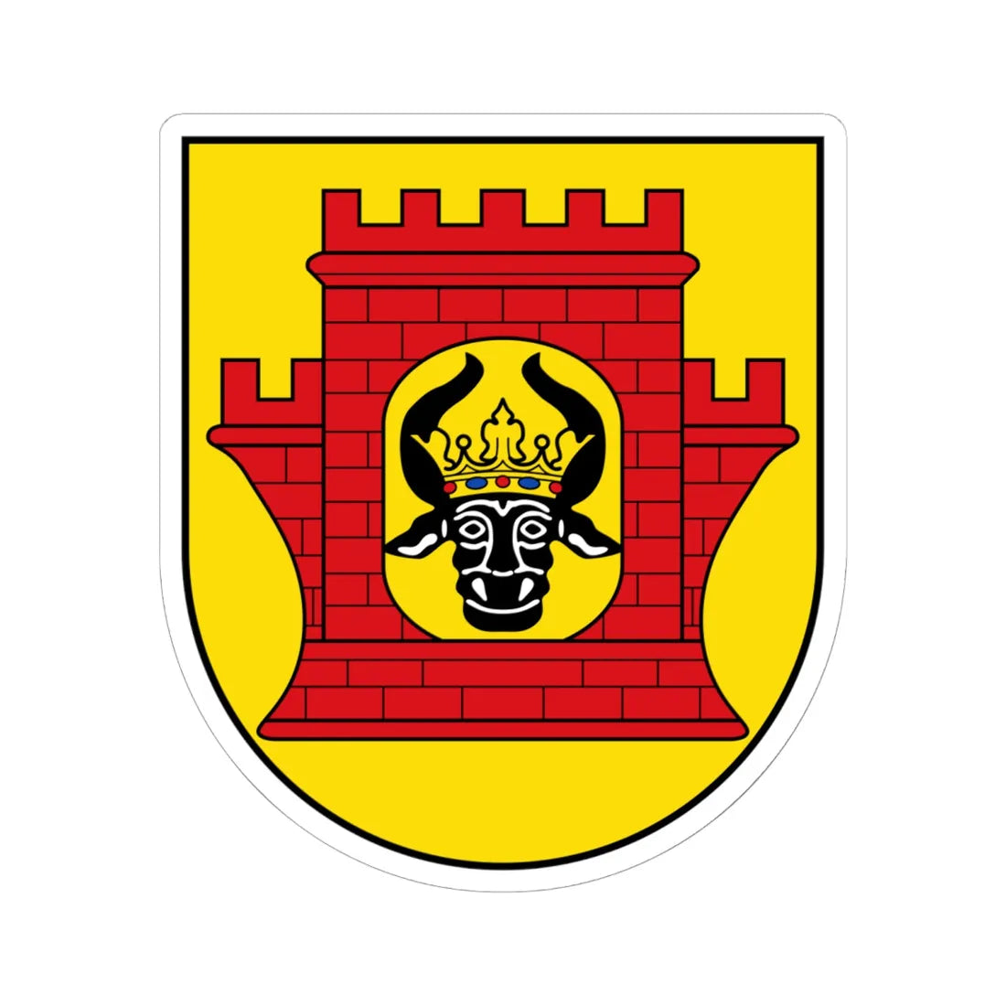 DEU Plau am See COA (Germany) (Coat of Arms) STICKER Vinyl Kiss-Cut Decal - The Sticker Space