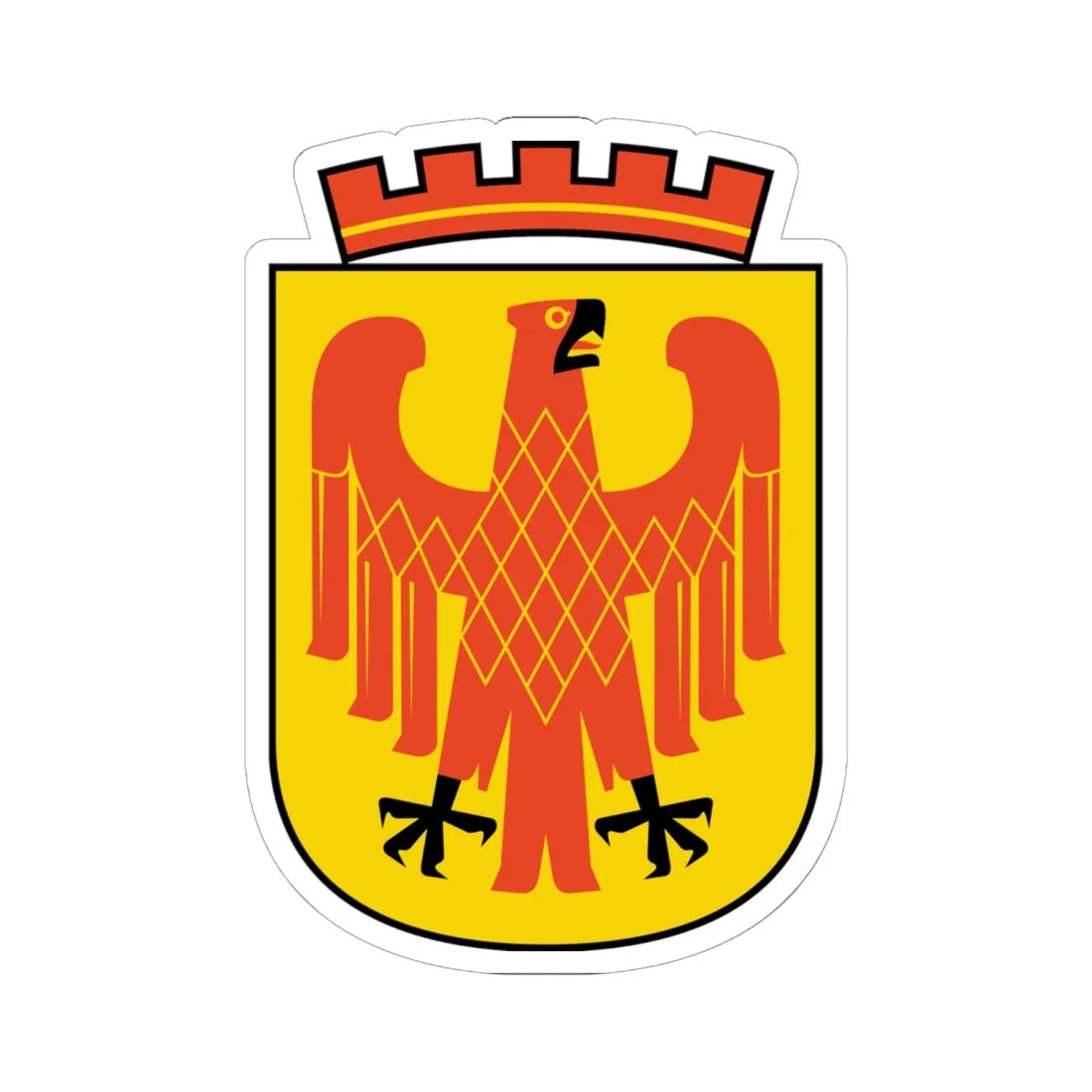 DEU Potsdam COA (Germany) (Coat of Arms) STICKER Vinyl Kiss-Cut Decal 6 Inch White - The Sticker Space