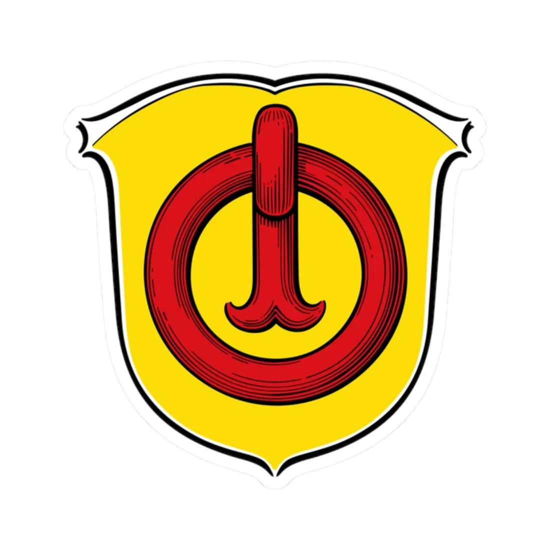 DEU Raunheim COA (Germany) (Coat of Arms) STICKER Vinyl Kiss-Cut Decal 2 Inch White - The Sticker Space