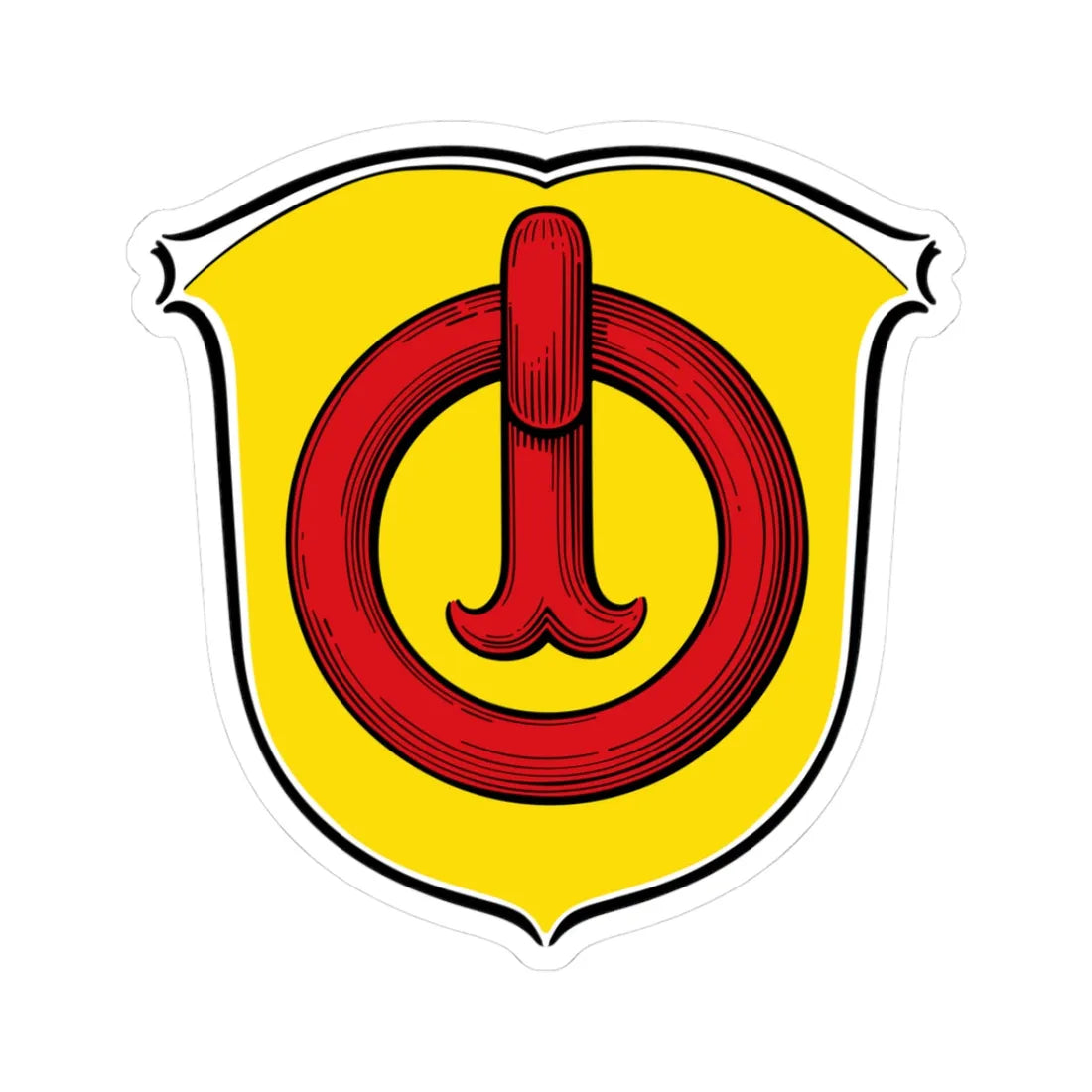 DEU Raunheim COA (Germany) (Coat of Arms) STICKER Vinyl Kiss-Cut Decal 3 Inch White - The Sticker Space