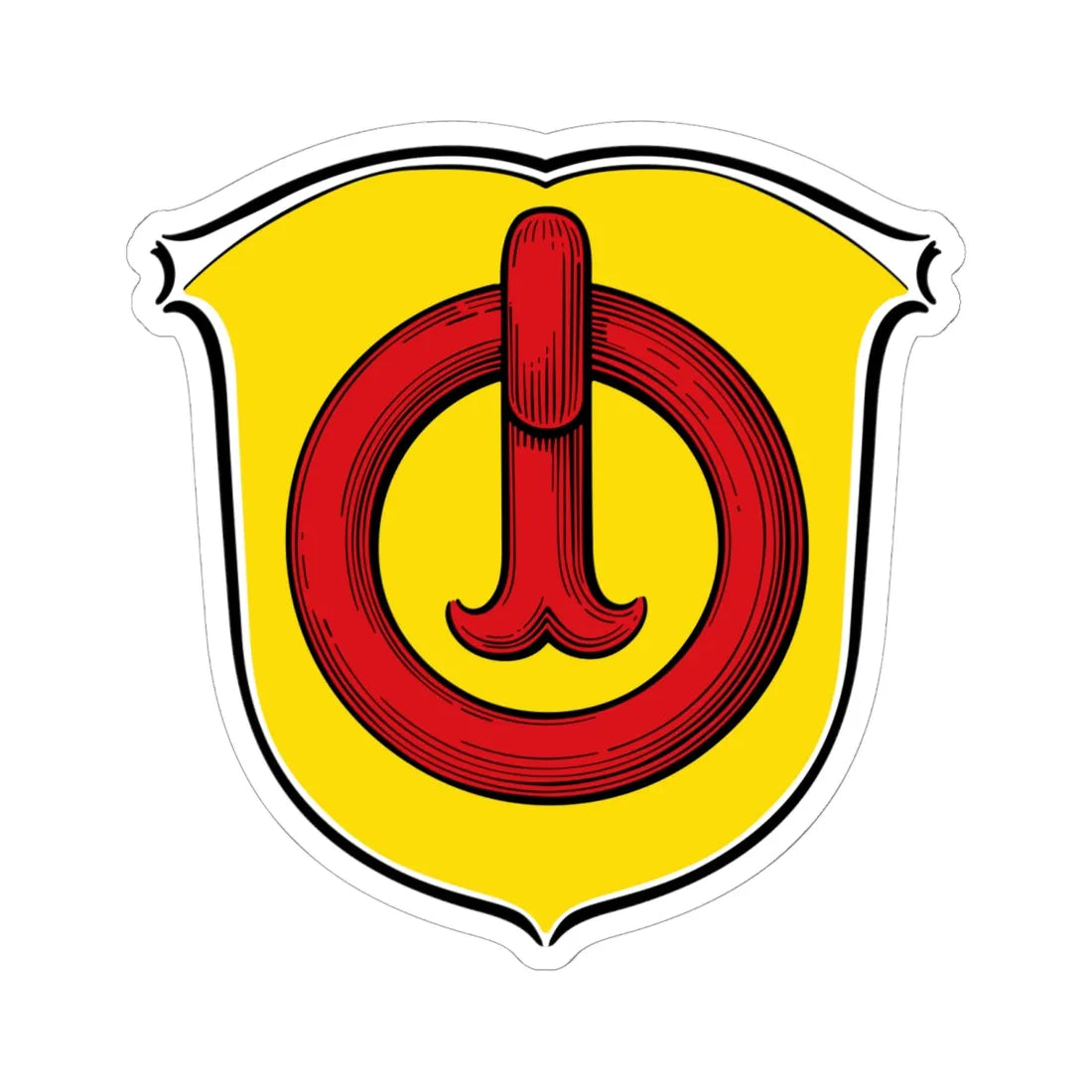 DEU Raunheim COA (Germany) (Coat of Arms) STICKER Vinyl Kiss-Cut Decal 6 Inch White - The Sticker Space