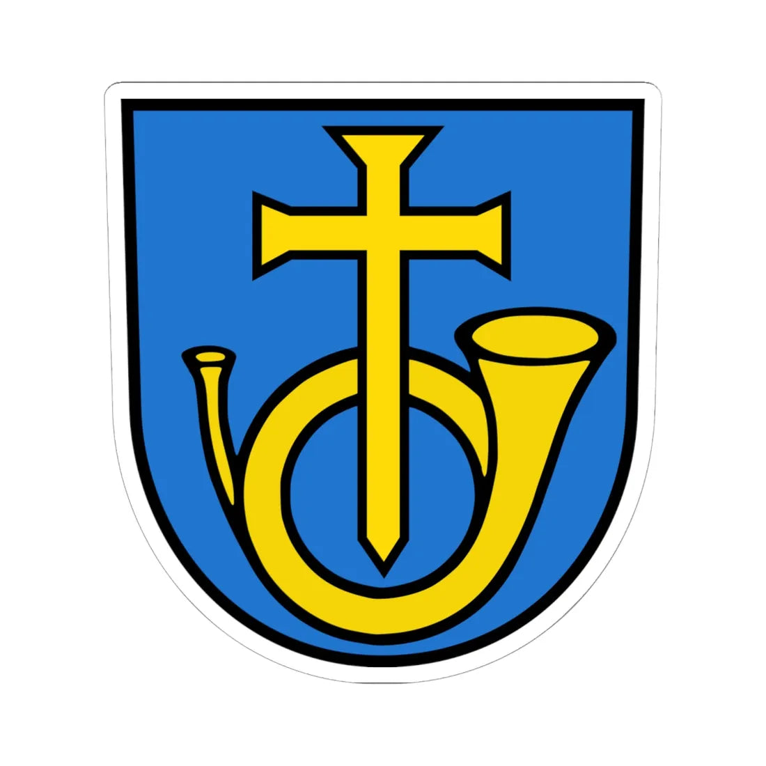 DEU Remshalden COA (Germany) (Coat of Arms) STICKER Vinyl Kiss-Cut Decal 6 Inch White - The Sticker Space