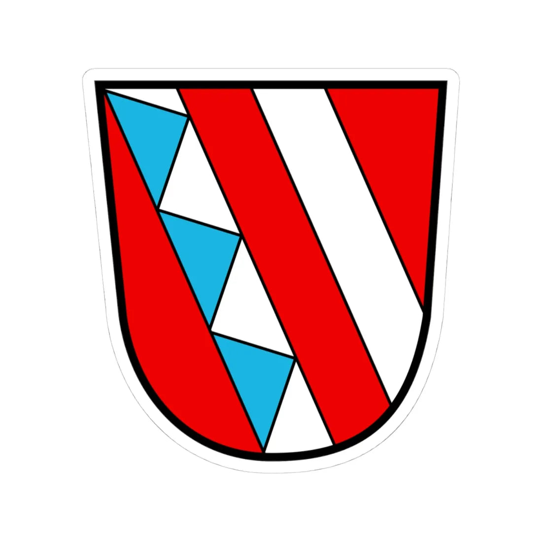 DEU Reuth bei Erbendorf COA (Germany) (Coat of Arms) STICKER Vinyl Kiss-Cut Decal 4 Inch White - The Sticker Space