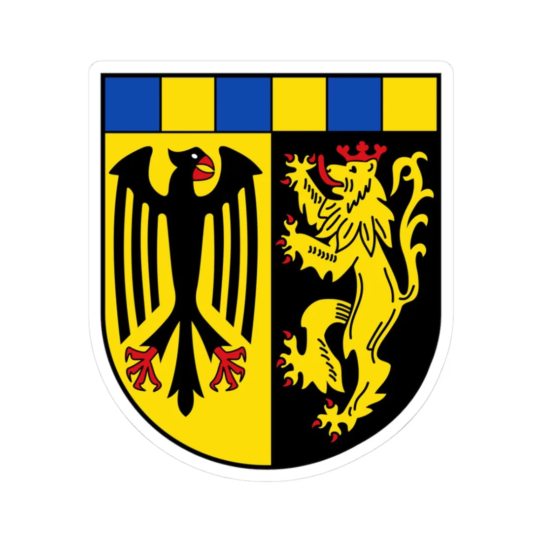 DEU Rhein-Hunsrueck-Kreis COA (Germany) (Coat of Arms) STICKER Vinyl Kiss-Cut Decal 3 Inch White - The Sticker Space