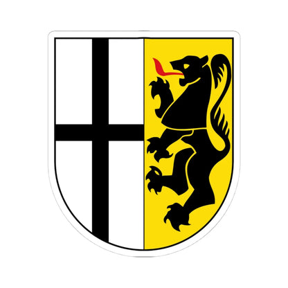 DEU Rhein-Kreis Neuss COA (Germany) (Coat of Arms) STICKER Vinyl Kiss-Cut Decal 4 Inch White - The Sticker Space