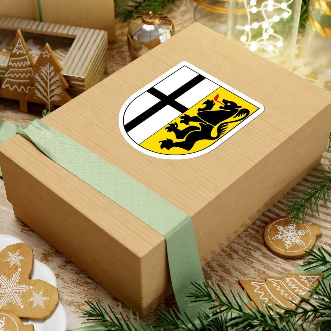 DEU Rhein-Kreis Neuss COA (Germany) (Coat of Arms) STICKER Vinyl Kiss-Cut Decal - The Sticker Space