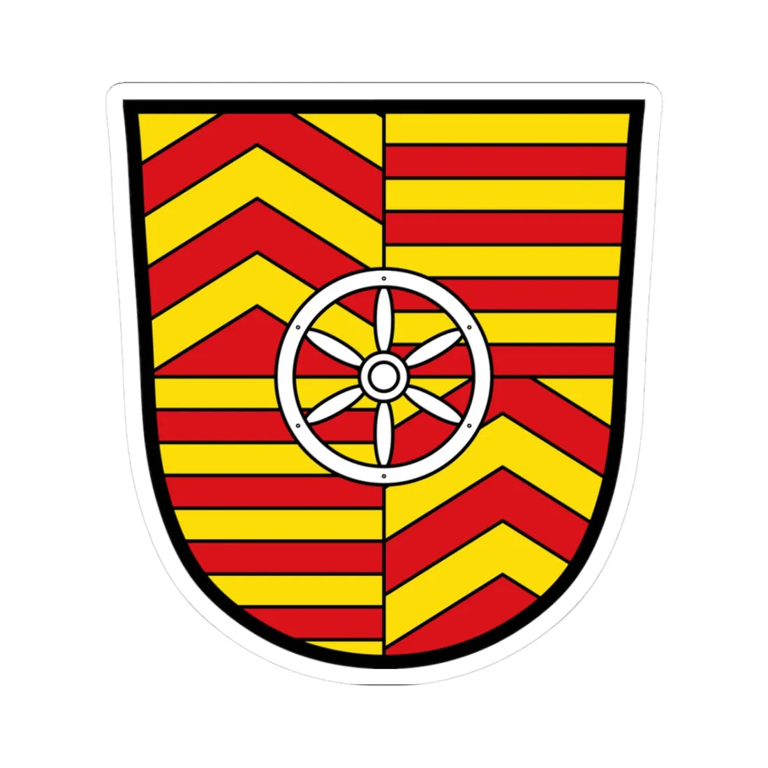 DEU Rieneck COA (Germany) (Coat of Arms) STICKER Vinyl Kiss-Cut Decal 3 Inch White - The Sticker Space