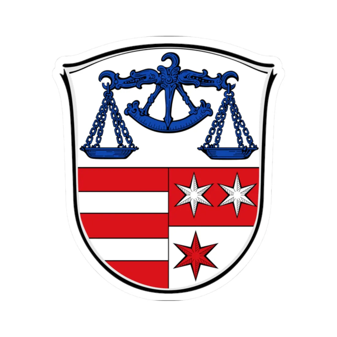 DEU Rimbach Odw COA (Germany) (Coat of Arms) STICKER Vinyl Kiss-Cut Decal 2 Inch White - The Sticker Space