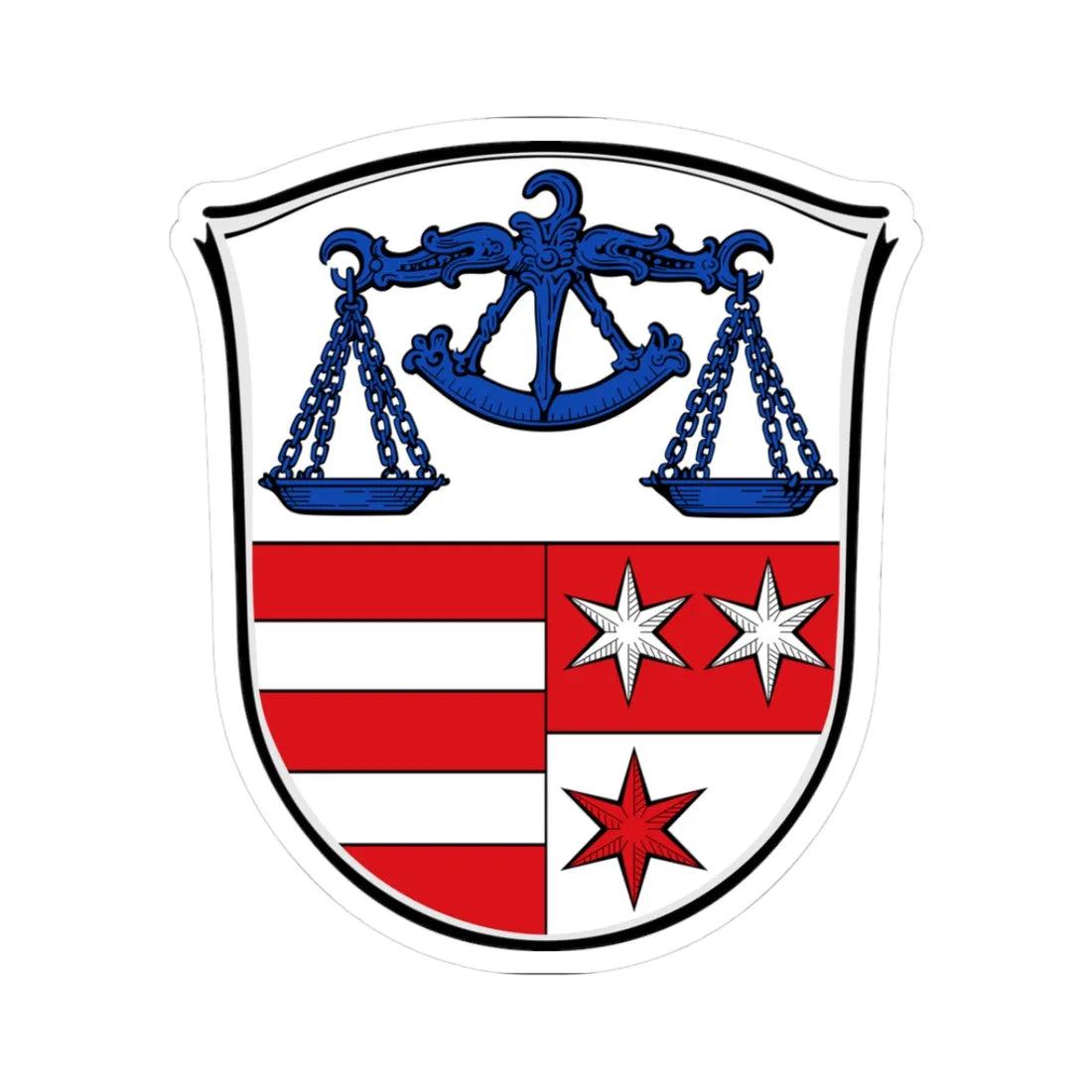 DEU Rimbach Odw COA (Germany) (Coat of Arms) STICKER Vinyl Kiss-Cut Decal 3 Inch White - The Sticker Space