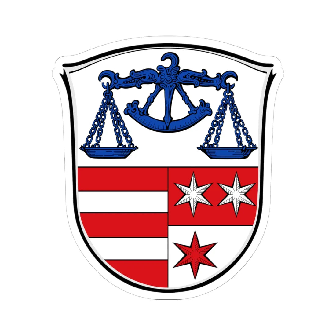 DEU Rimbach Odw COA (Germany) (Coat of Arms) STICKER Vinyl Kiss-Cut Decal 4 Inch White - The Sticker Space