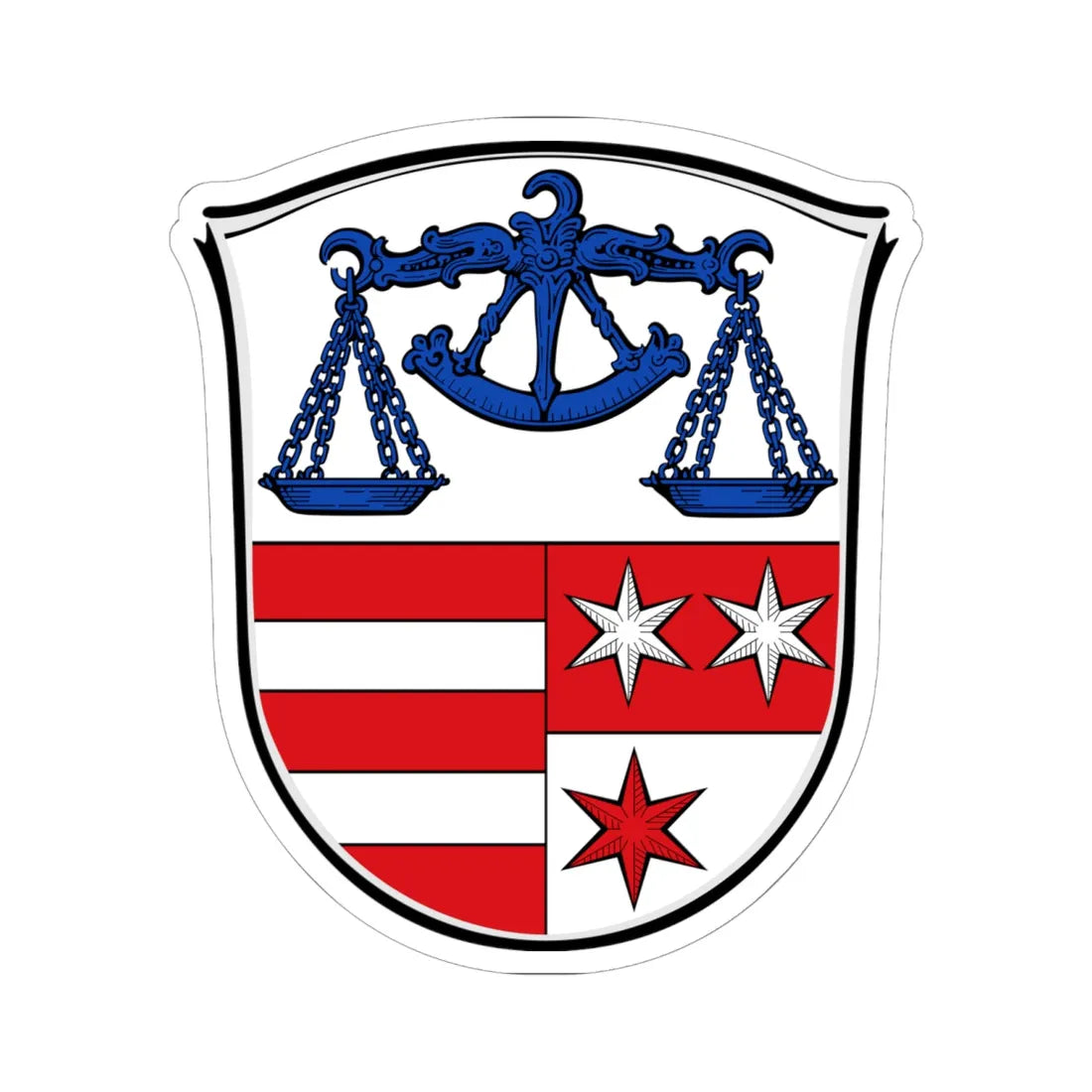 DEU Rimbach Odw COA (Germany) (Coat of Arms) STICKER Vinyl Kiss-Cut Decal 6 Inch White - The Sticker Space