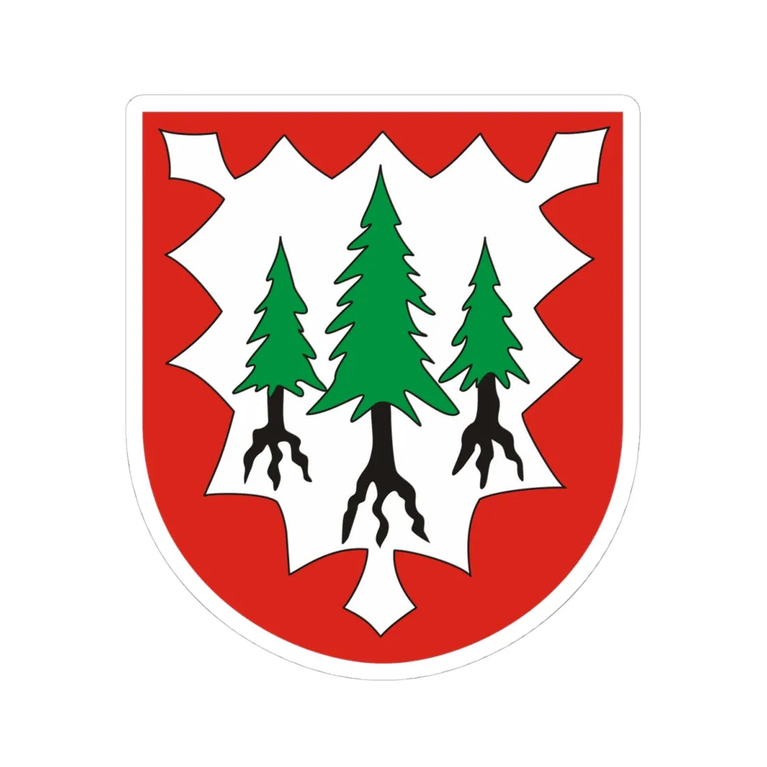 DEU Rosdorf Holstein COA (Germany) (Coat of Arms) STICKER Vinyl Kiss-Cut Decal 4 Inch White - The Sticker Space