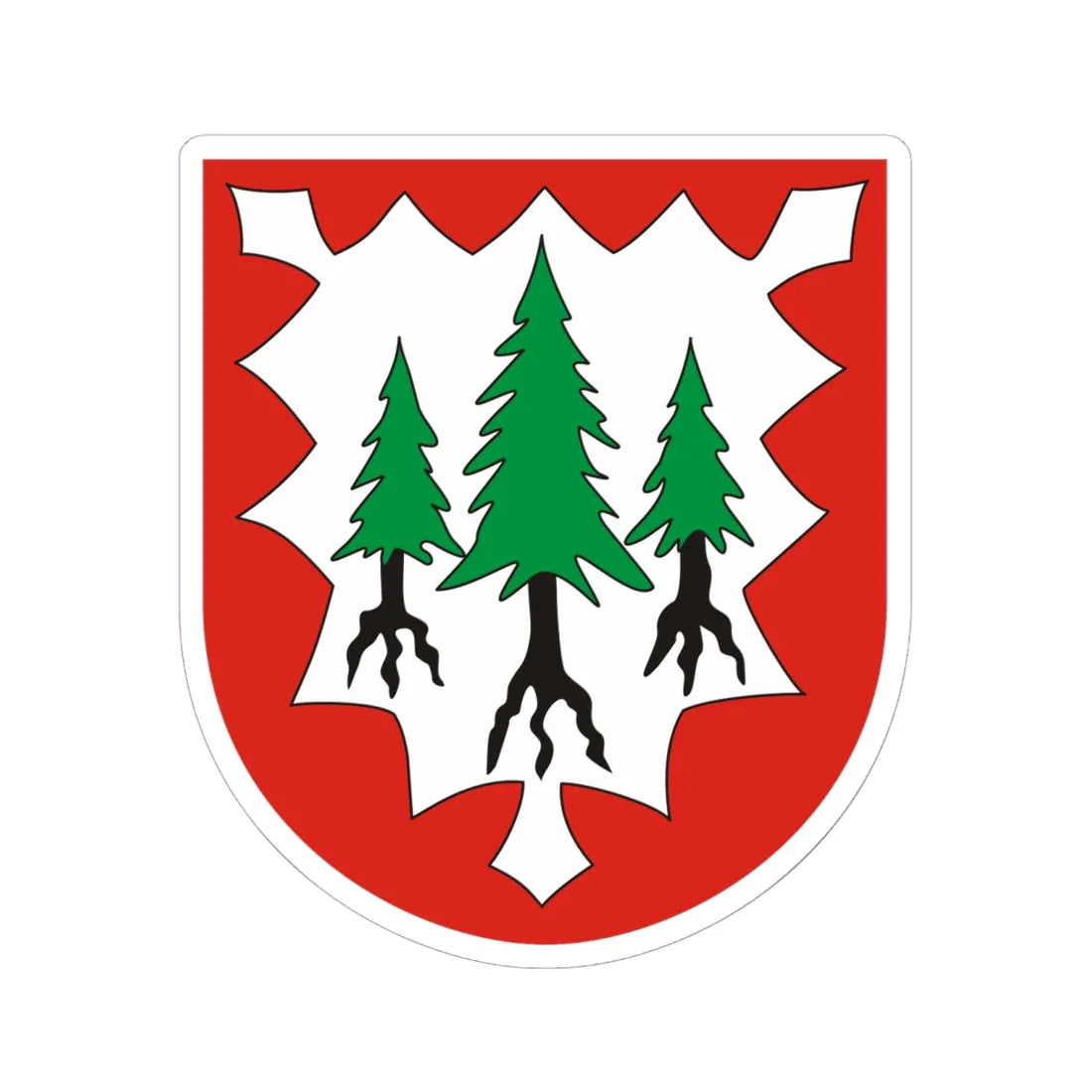 DEU Rosdorf Holstein COA (Germany) (Coat of Arms) STICKER Vinyl Kiss-Cut Decal 6 Inch White - The Sticker Space