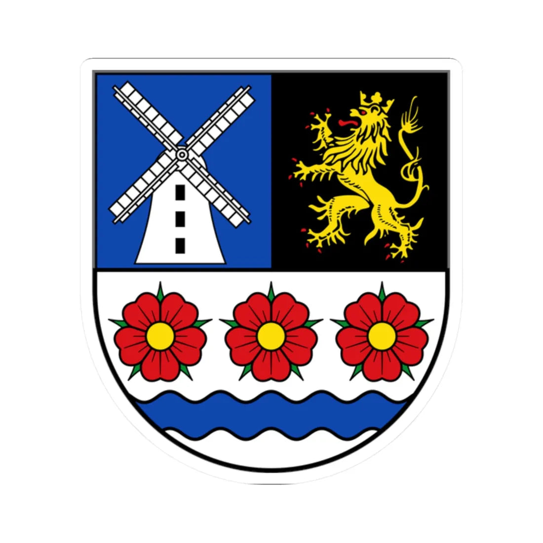 DEU Rosenbach Vogtl. COA (Germany) (Coat of Arms) STICKER Vinyl Kiss-Cut Decal 2 Inch White - The Sticker Space