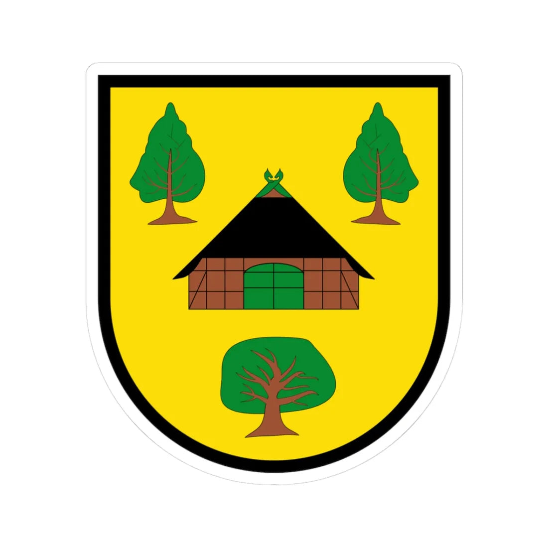 DEU Rottorf Winsen COA (Germany) (Coat of Arms) STICKER Vinyl Kiss-Cut Decal 3 Inch White - The Sticker Space