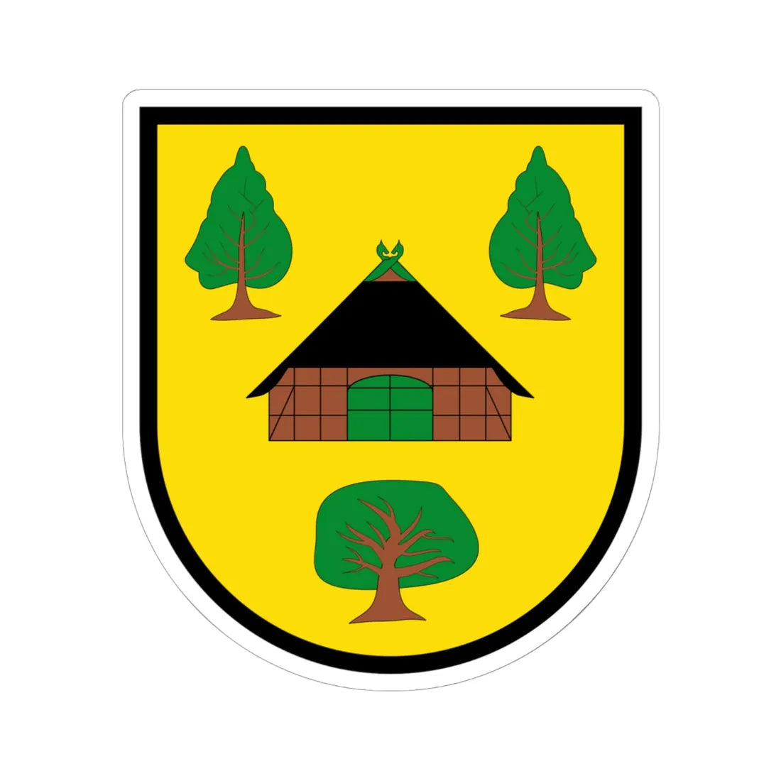 DEU Rottorf Winsen COA (Germany) (Coat of Arms) STICKER Vinyl Kiss-Cut Decal 6 Inch White - The Sticker Space