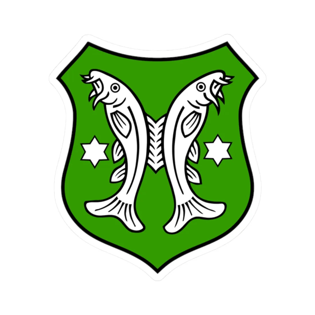 DEU Saalfeld COA (Germany) (Coat of Arms) STICKER Vinyl Kiss-Cut Decal 2 Inch White - The Sticker Space