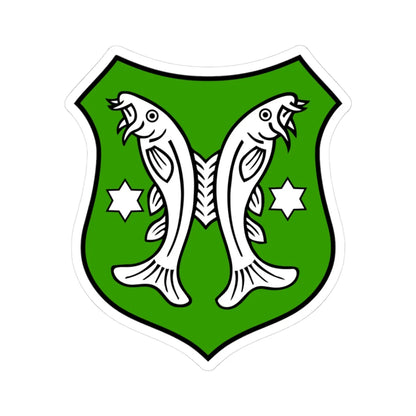 DEU Saalfeld COA (Germany) (Coat of Arms) STICKER Vinyl Kiss-Cut Decal 3 Inch White - The Sticker Space