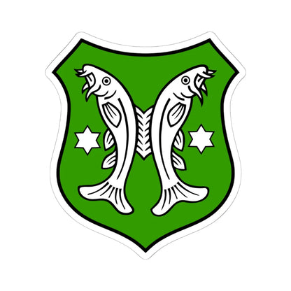 DEU Saalfeld COA (Germany) (Coat of Arms) STICKER Vinyl Kiss-Cut Decal 6 Inch White - The Sticker Space