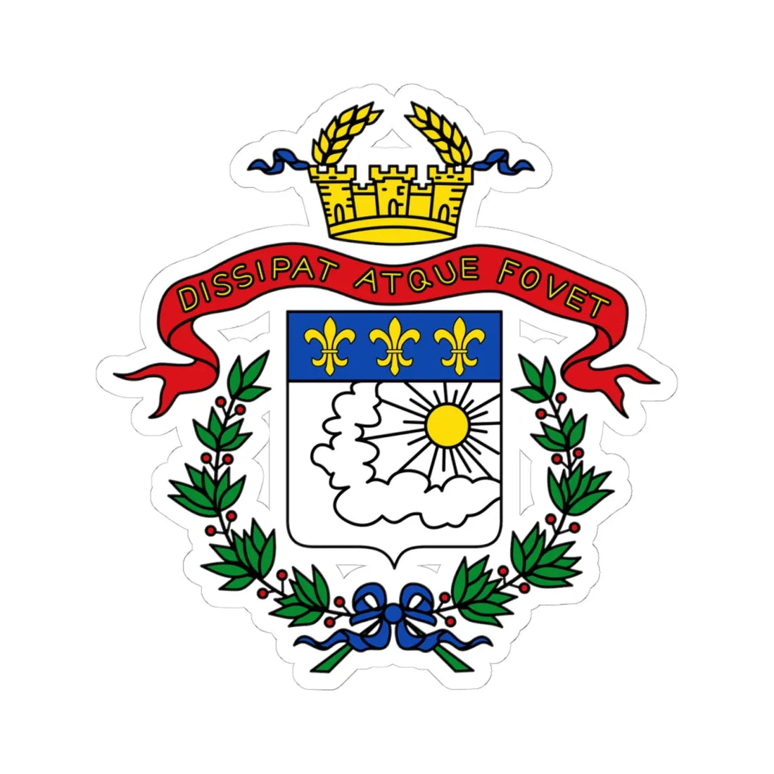 DEU Saarlouis COA (Germany) (Coat of Arms) STICKER Vinyl Kiss-Cut Decal 4 Inch White - The Sticker Space