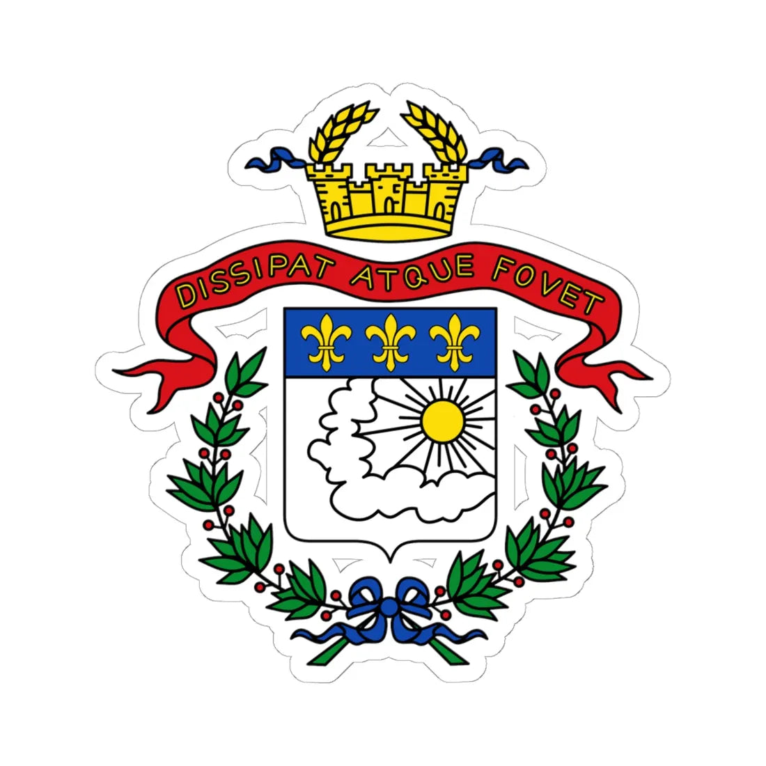 DEU Saarlouis COA (Germany) (Coat of Arms) STICKER Vinyl Kiss-Cut Decal 6 Inch White - The Sticker Space